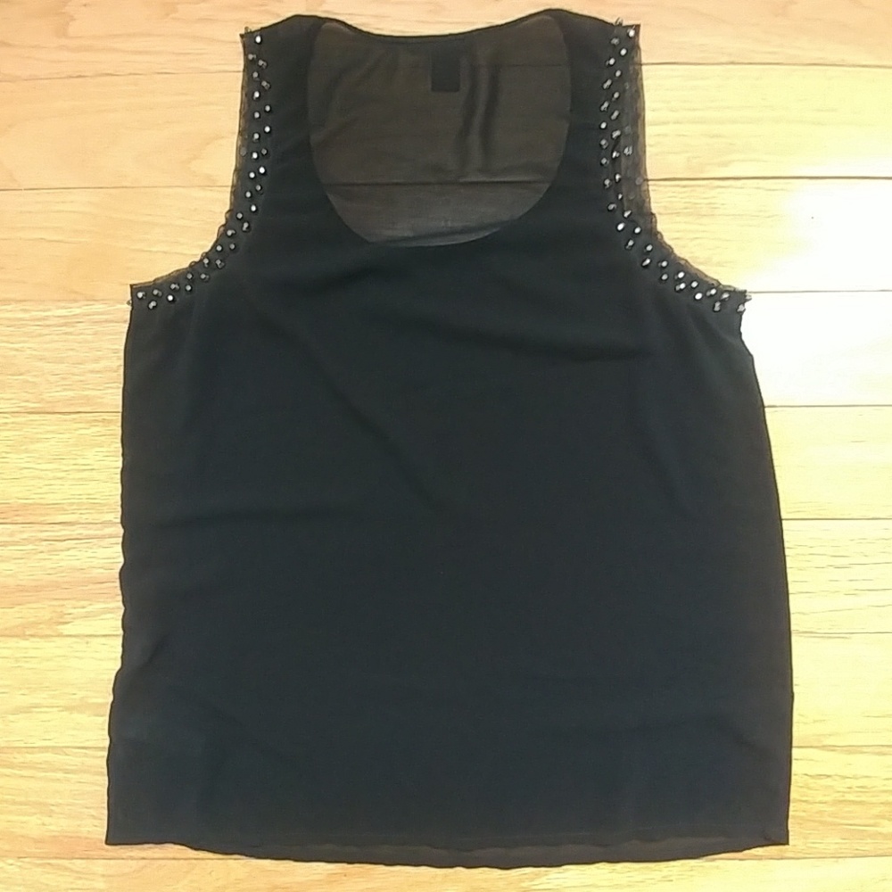 *SOLD* EUC Forever 21 Sheer black sleeveless top - Picture 4 of 4